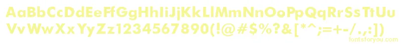 FuturaBold Font – Yellow Fonts on White Background