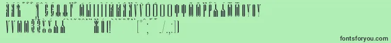 PsaltyrKucsSpacedout Font – Black Fonts on Green Background