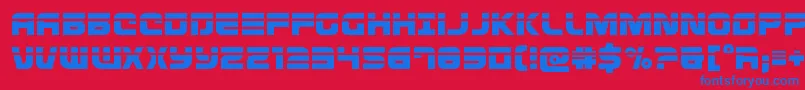 Defconzerolaser Font – Blue Fonts on Red Background