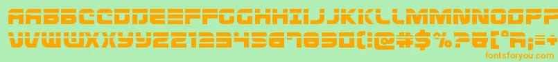 Defconzerolaser Font – Orange Fonts on Green Background