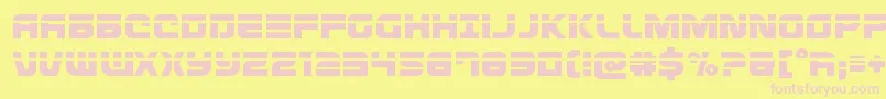 Defconzerolaser Font – Pink Fonts on Yellow Background