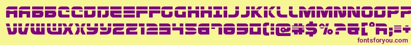 Defconzerolaser Font – Purple Fonts on Yellow Background