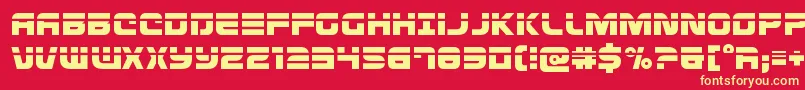 Defconzerolaser Font – Yellow Fonts on Red Background