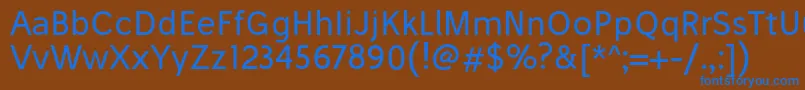 StiluRegular Font – Blue Fonts on Brown Background