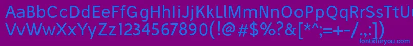 StiluRegular Font – Blue Fonts on Purple Background