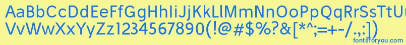 StiluRegular Font – Blue Fonts on Yellow Background