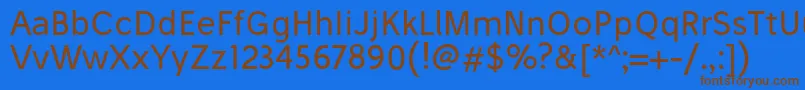 StiluRegular Font – Brown Fonts on Blue Background