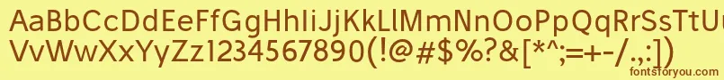 Шрифт StiluRegular – коричневые шрифты на жёлтом фоне