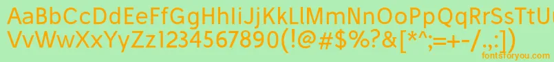 StiluRegular Font – Orange Fonts on Green Background