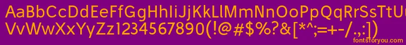 StiluRegular Font – Orange Fonts on Purple Background