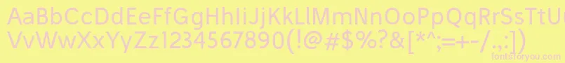 StiluRegular Font – Pink Fonts on Yellow Background