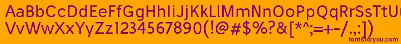 StiluRegular Font – Purple Fonts on Orange Background