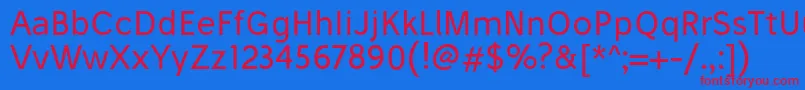 StiluRegular Font – Red Fonts on Blue Background