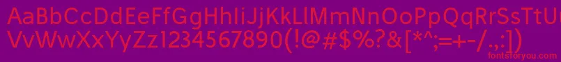 StiluRegular Font – Red Fonts on Purple Background