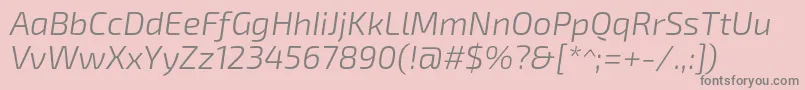Шрифт Exo2Lightitalic – серые шрифты на розовом фоне