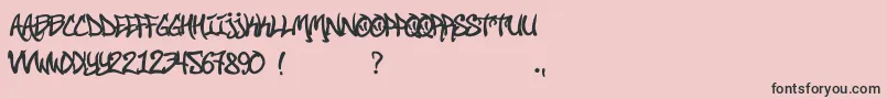 フォントStreetSoul – ピンクの背景に黒い文字