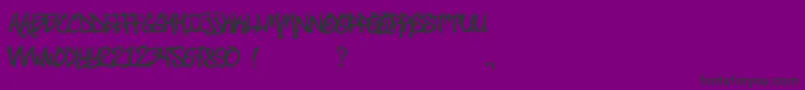 フォントStreetSoul – 紫の背景に黒い文字