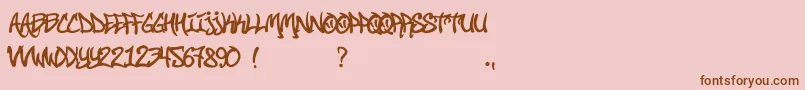StreetSoul-Schriftart – Braune Schriften auf rosa Hintergrund