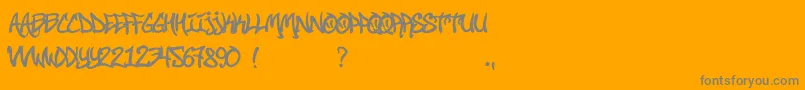 StreetSoul-Schriftart – Graue Schriften auf orangefarbenem Hintergrund