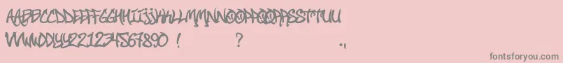 フォントStreetSoul – ピンクの背景に灰色の文字