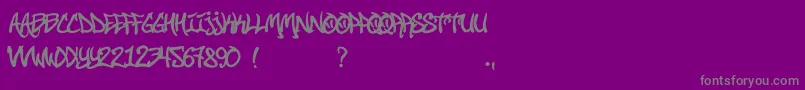 フォントStreetSoul – 紫の背景に灰色の文字