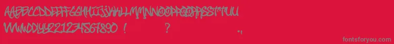 StreetSoul-Schriftart – Graue Schriften auf rotem Hintergrund