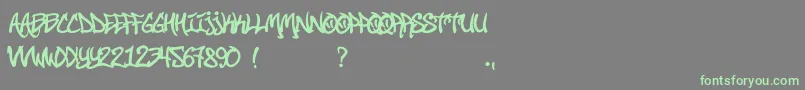 StreetSoul Font – Green Fonts on Gray Background