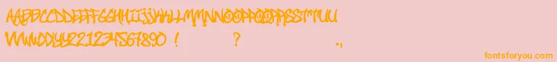 StreetSoul-Schriftart – Orangefarbene Schriften auf rosa Hintergrund