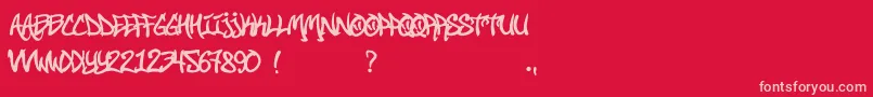 StreetSoul-Schriftart – Rosa Schriften auf rotem Hintergrund