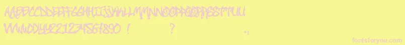 StreetSoul-Schriftart – Rosa Schriften auf gelbem Hintergrund
