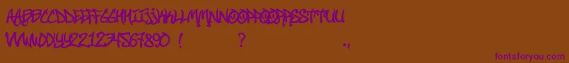 フォントStreetSoul – 紫色のフォント、茶色の背景