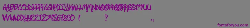 StreetSoul-Schriftart – Violette Schriften auf grauem Hintergrund
