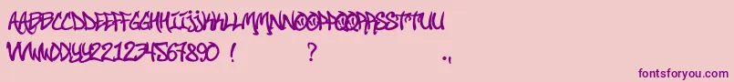 StreetSoul-Schriftart – Violette Schriften auf rosa Hintergrund