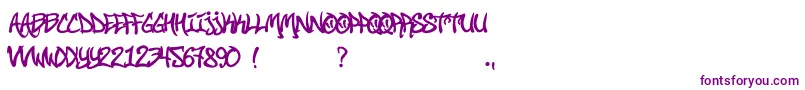 フォントStreetSoul – 白い背景に紫のフォント