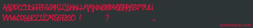フォントStreetSoul – 黒い背景に赤い文字