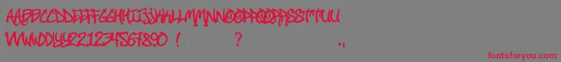 StreetSoul Font – Red Fonts on Gray Background