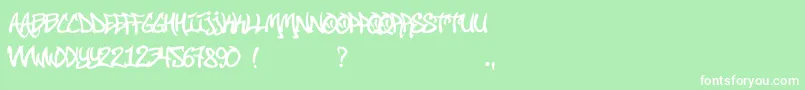 フォントStreetSoul – 緑の背景に白い文字