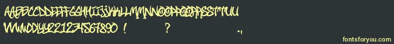 StreetSoul Font – Yellow Fonts on Black Background