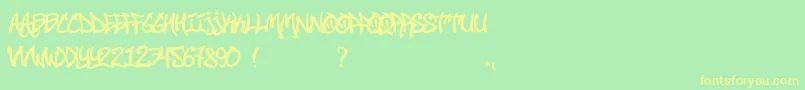 StreetSoul Font – Yellow Fonts on Green Background