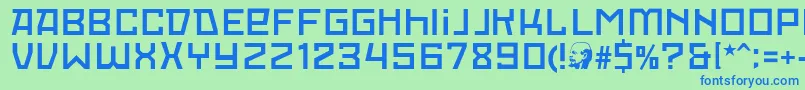 Шрифт RedOctoberLight – синие шрифты на зелёном фоне