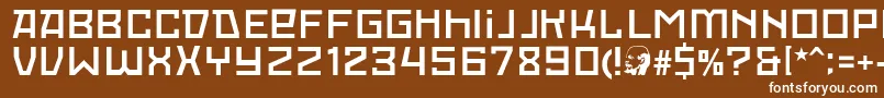 Шрифт RedOctoberLight – белые шрифты на коричневом фоне