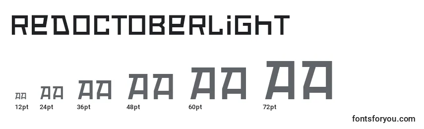 Размеры шрифта RedOctoberLight