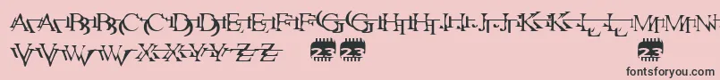 Zone23ZazenMatrix Font – Black Fonts on Pink Background