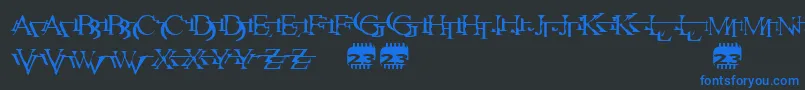 Zone23ZazenMatrix Font – Blue Fonts on Black Background