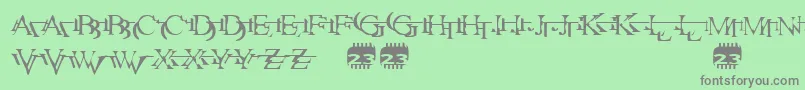 Zone23ZazenMatrix Font – Gray Fonts on Green Background