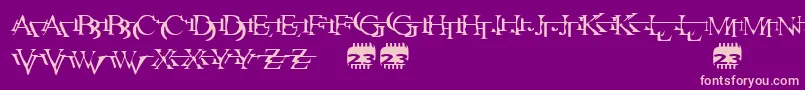 Zone23ZazenMatrix Font – Pink Fonts on Purple Background