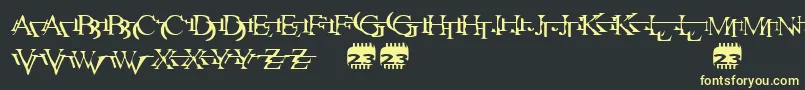 Zone23ZazenMatrix Font – Yellow Fonts on Black Background