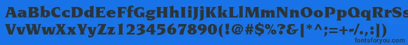 Шрифт ItcNovareseLtUltra – чёрные шрифты на синем фоне