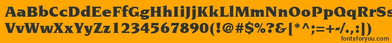 ItcNovareseLtUltra Font – Black Fonts on Orange Background