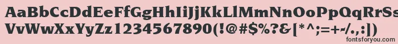 ItcNovareseLtUltra Font – Black Fonts on Pink Background